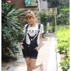 低價(jià)批發(fā)女裝韓版牛仔褲女式牛仔背帶褲清倉(cāng)