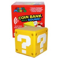正版馬里奧神秘寶箱存錢罐，超級問號發(fā)聲儲錢罐，創(chuàng)意卡通擺件